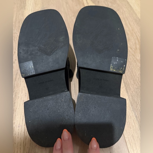 Free people black leather loafer mule - Picture 4 of 5